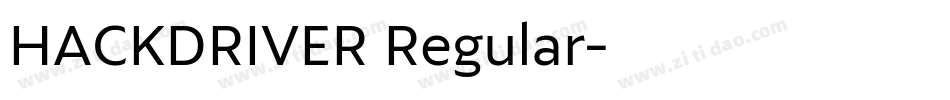 HACKDRIVER Regular字体转换